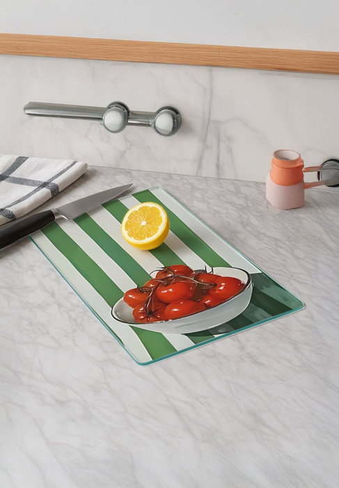 Hermia Tabla de Cortar de Vidrio Templado Multicolor 30 x 40 cm Hermia Tabla de Cortar de Vidrio Templado Multicolor 30 x 40 cm